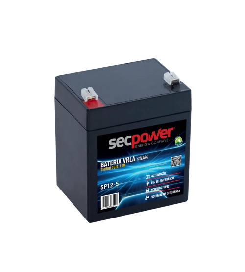 Bateria Chumbo Ácido VRLA AGM – Sec Power – SP12-5